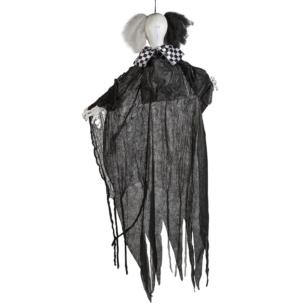 Spooky Hanging Animated Black and White Clown for Halloween Display Decor and Frights