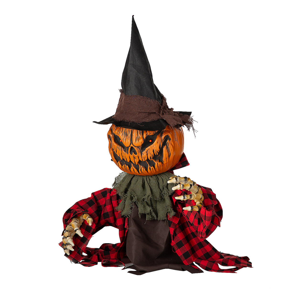 Groundbreaker Animated Orange Pumpkin Man Halloween Decoration, 2 Ft.