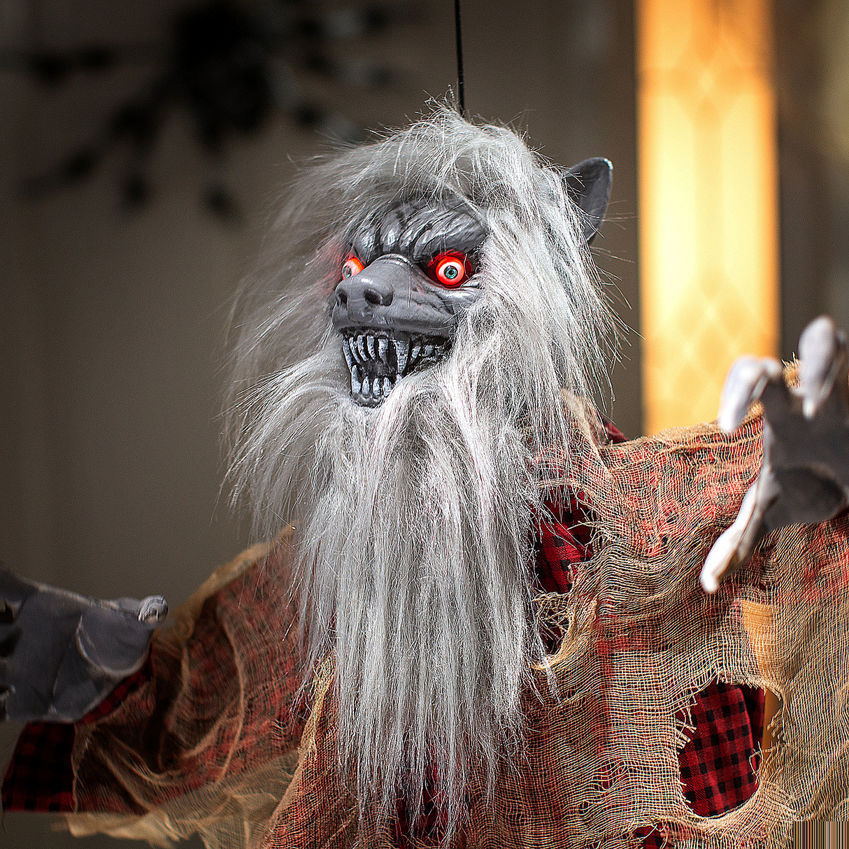 Hanging Animated Tattered Werewolf Halloween Decoration 31 1/2" x 47 1/4"