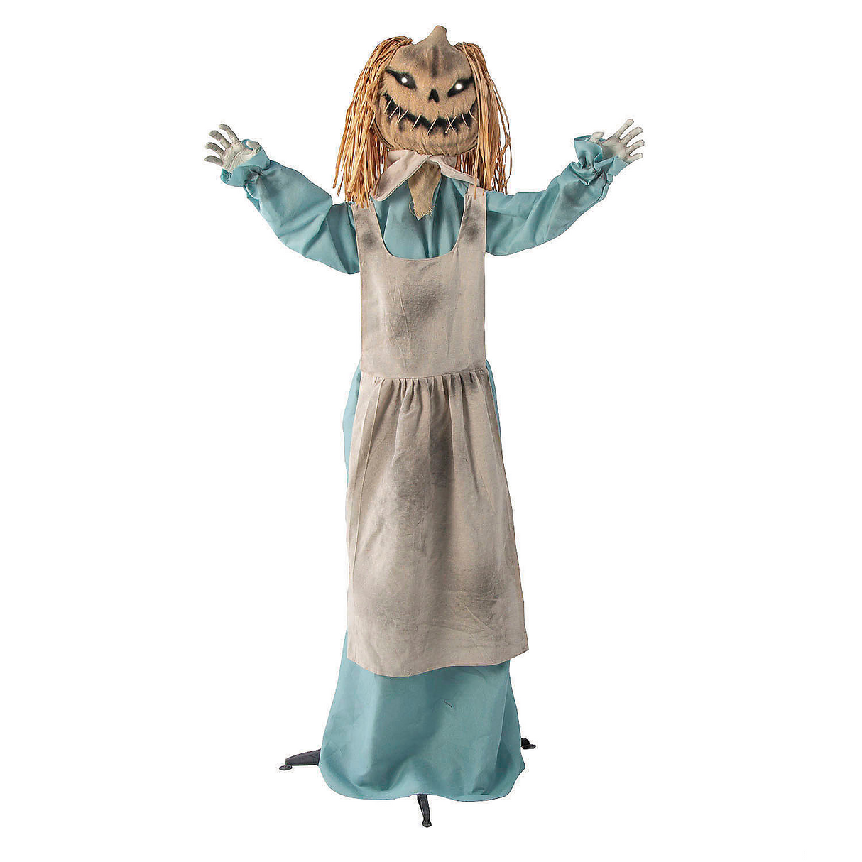 5 Ft. 6" Animated Standing Pumpkin Girl Doll Halloween Decoration