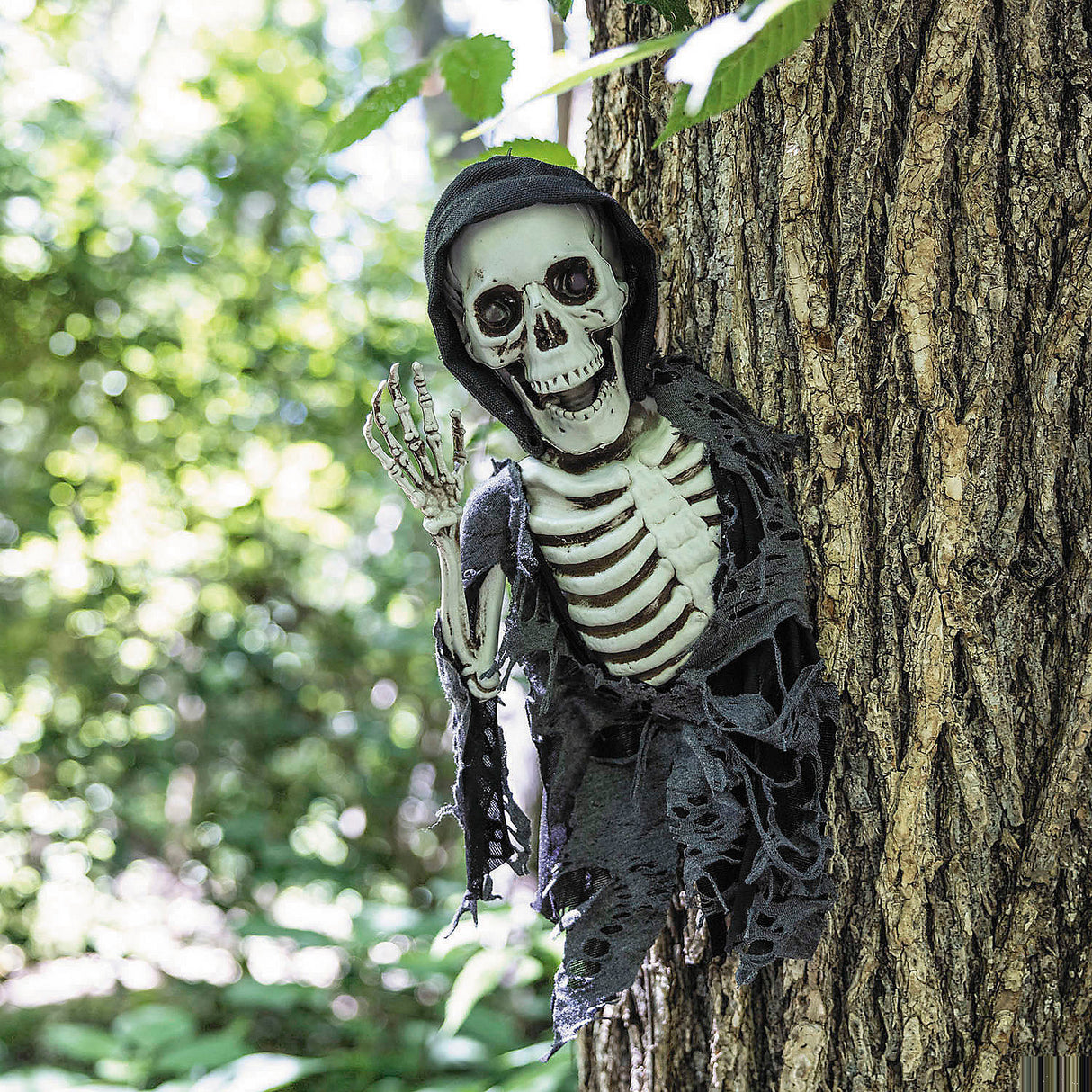 Scary Hanging Waving Skeleton Reaper Decoration for Halloween Home Decor and Creepy Parties