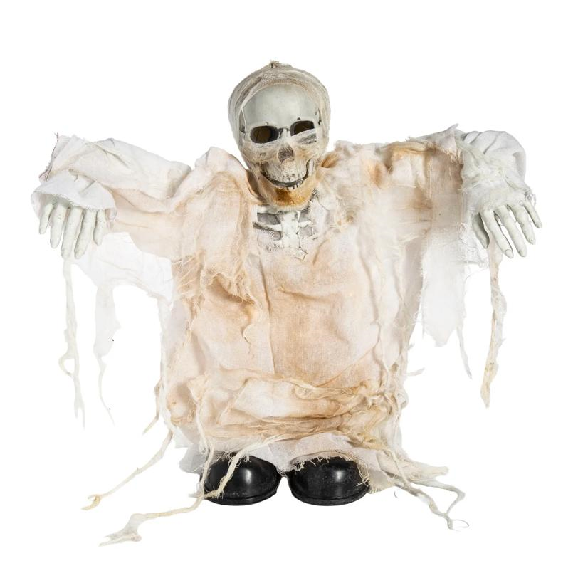 34 3/4" Standing Light-Up Skeleton Mummy Halloween Decoration
