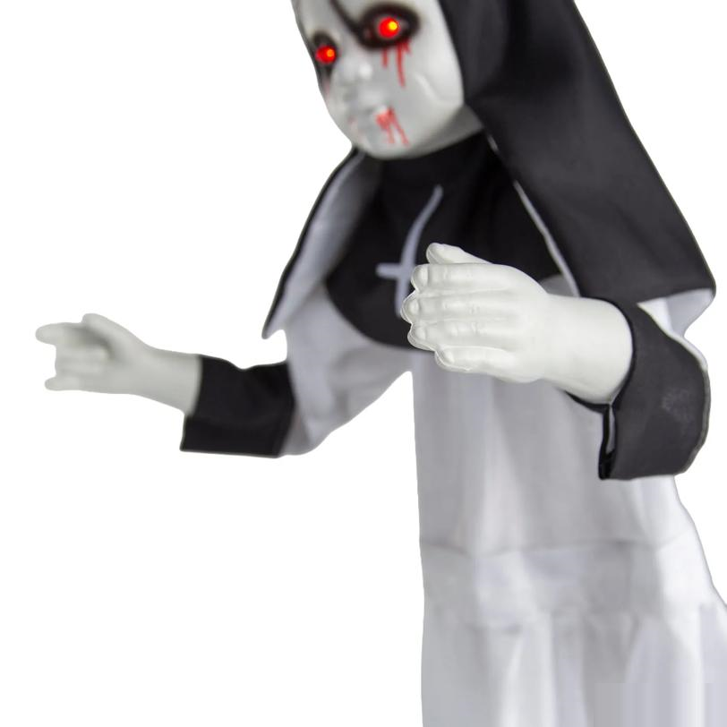 3 Ft. Light-Up Eyes Hanging Nun Halloween Decoration