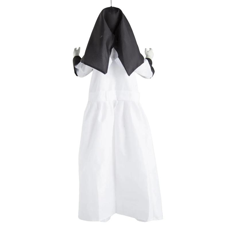 3 Ft. Light-Up Eyes Hanging Nun Halloween Decoration