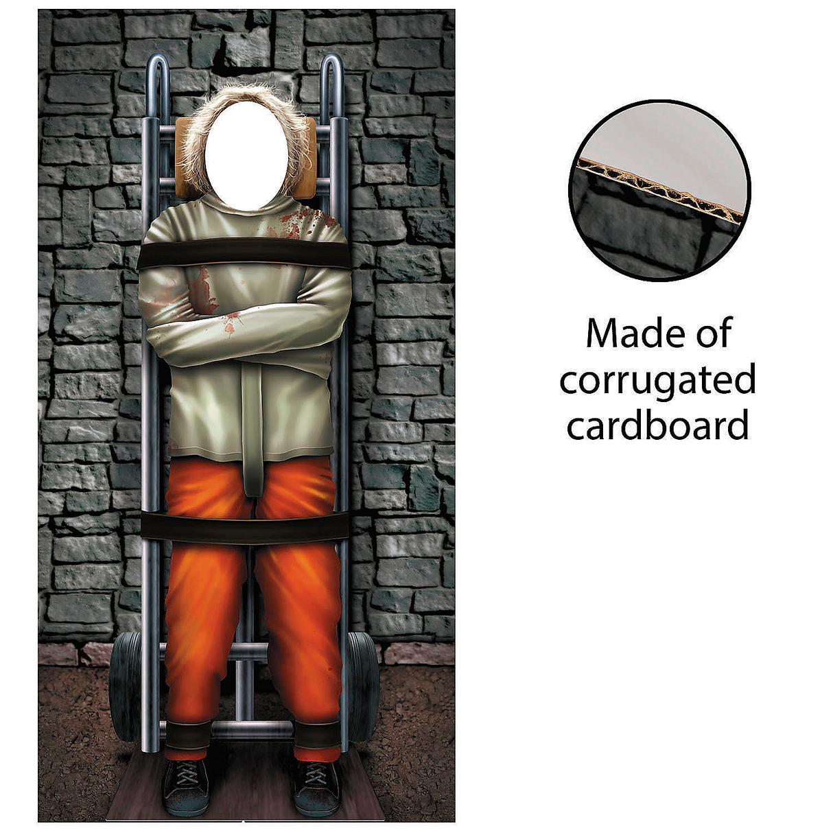 6 Ft. Convict Photo Prop Cardboard Cutout Stand-Up Halloween Decoration