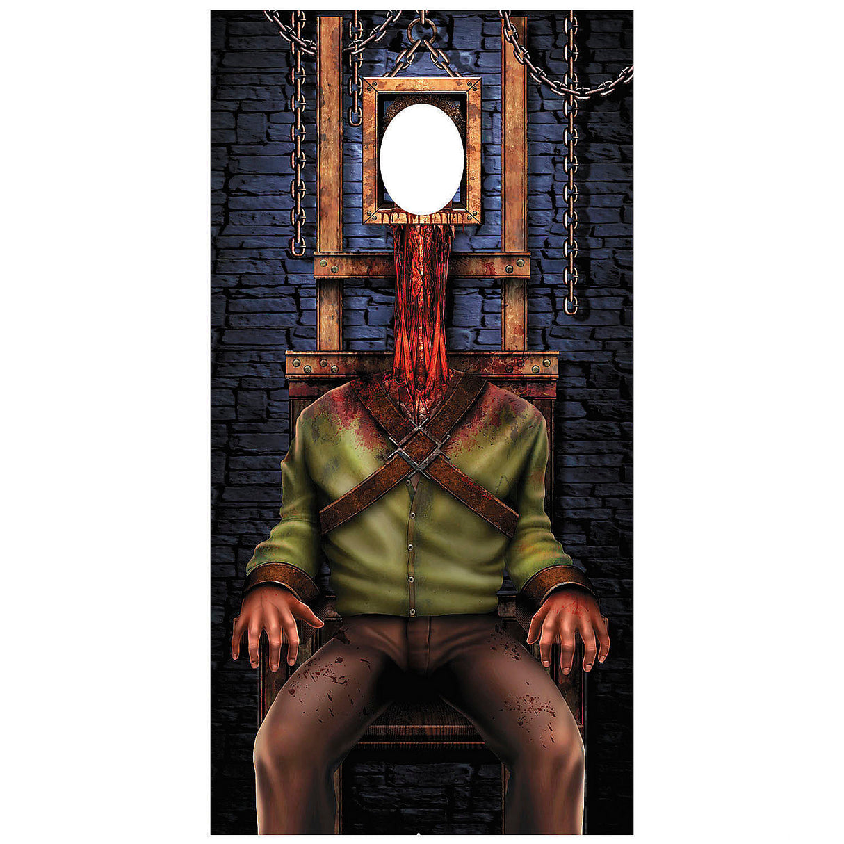Creepy 6 Ft Head Ripper Photo Prop for Halloween Events and Spooky Decorations