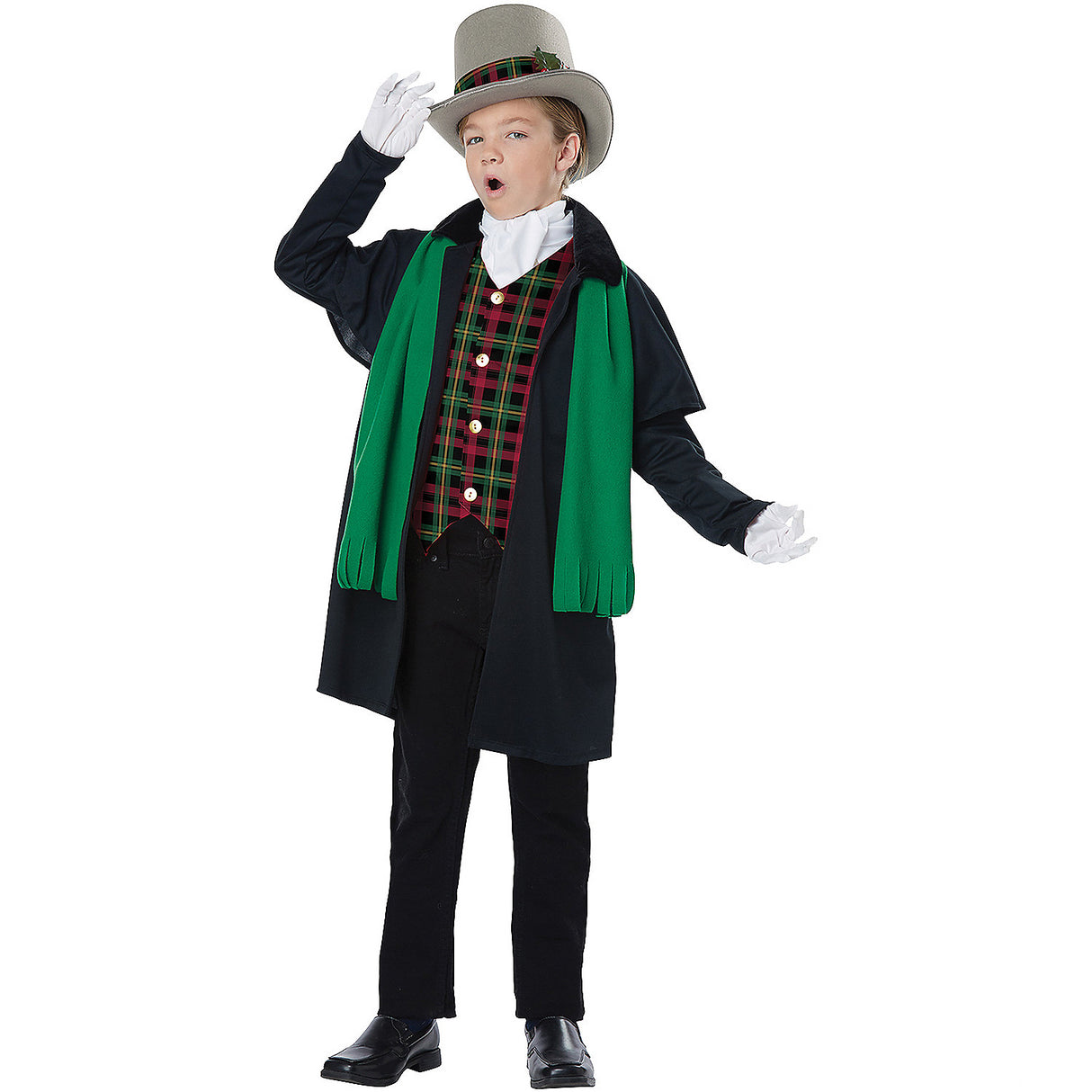 Victorian Holiday Boy Caroler Costume for Christmas Plays and Festive Celebrations