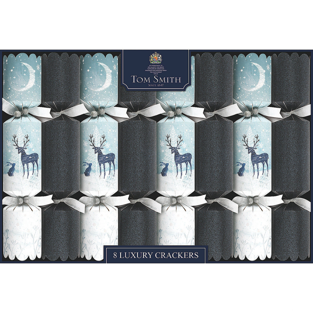 Elegant Tom Smith Moonlight Christmas Party Crackers for Holiday Gatherings and Festive Celebrations