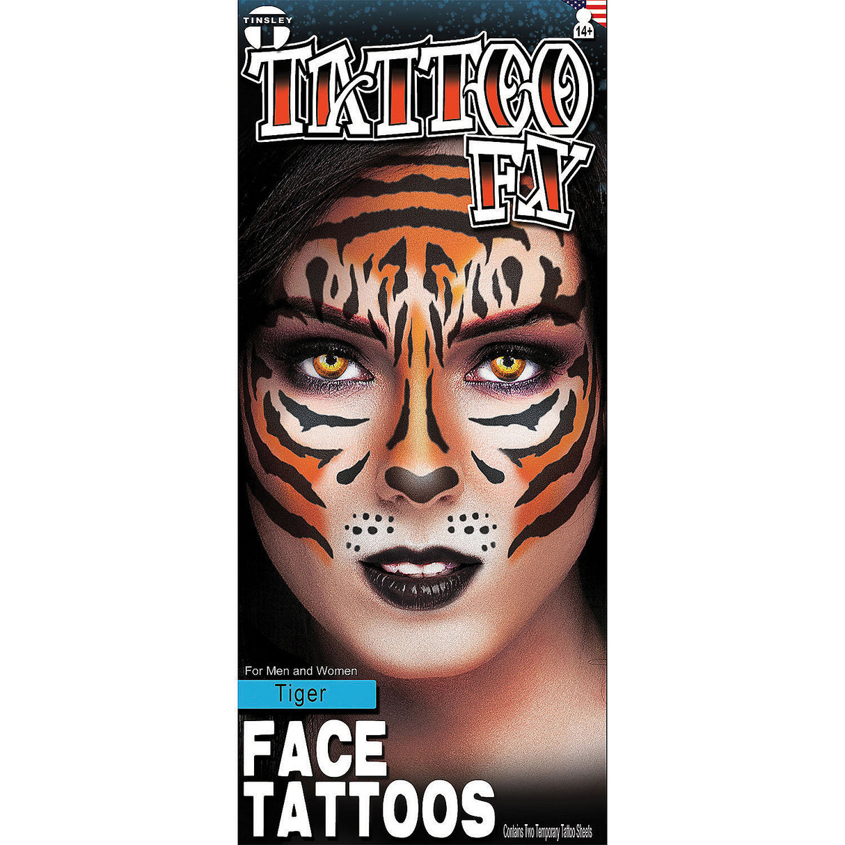 Face Tattoo Tiger Face for Costume Parties and Themed Events
