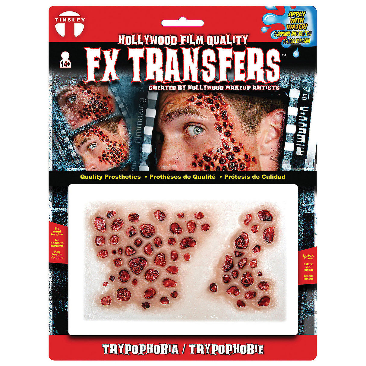 Realistic TRYPOPHOBIA FX Transfer for Halloween Parties and Special Effects Makeup