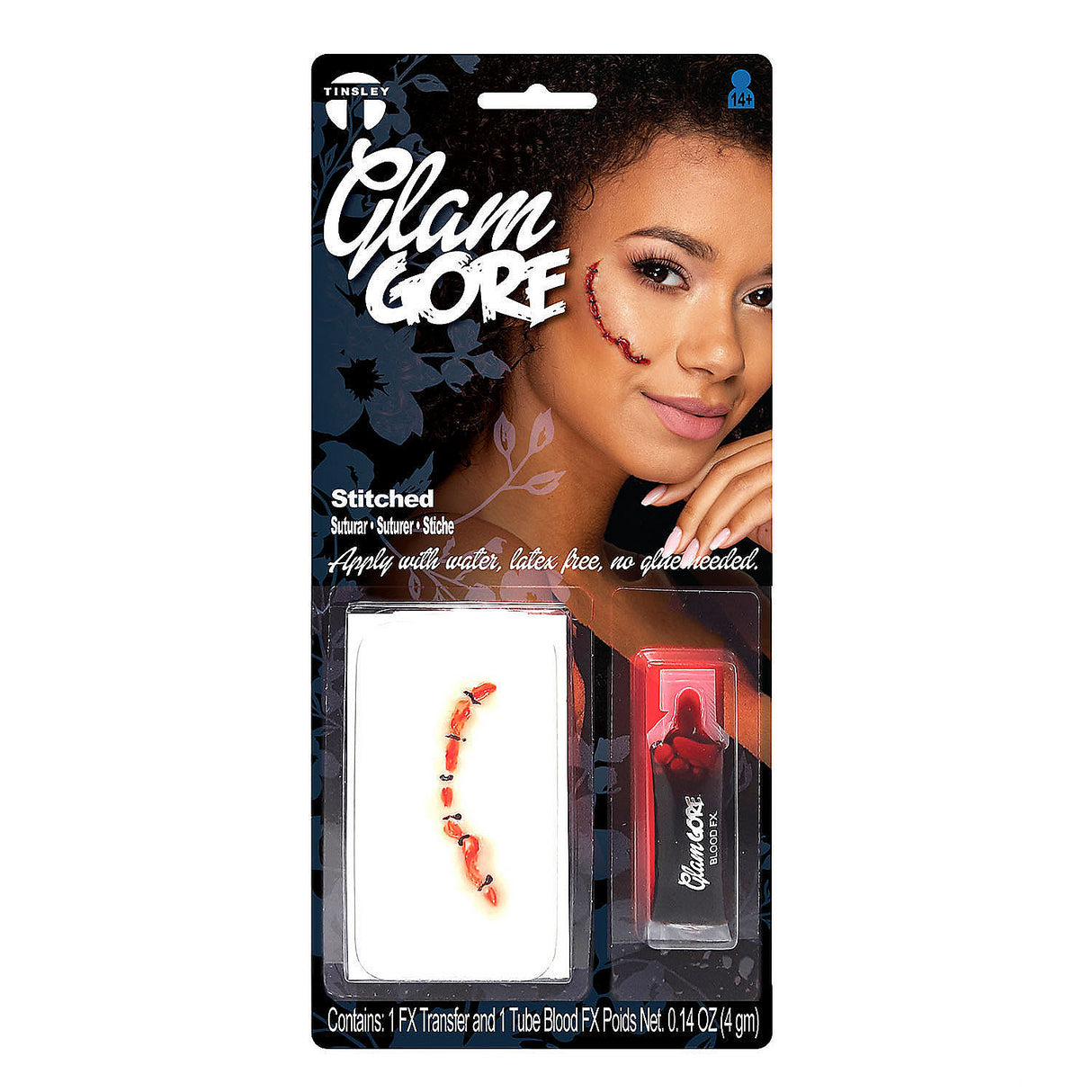 Realistic Tinsley Transfers Glam Gore Stitched 3D FX Transfer for Halloween Costumes Makeup and Horror Effects