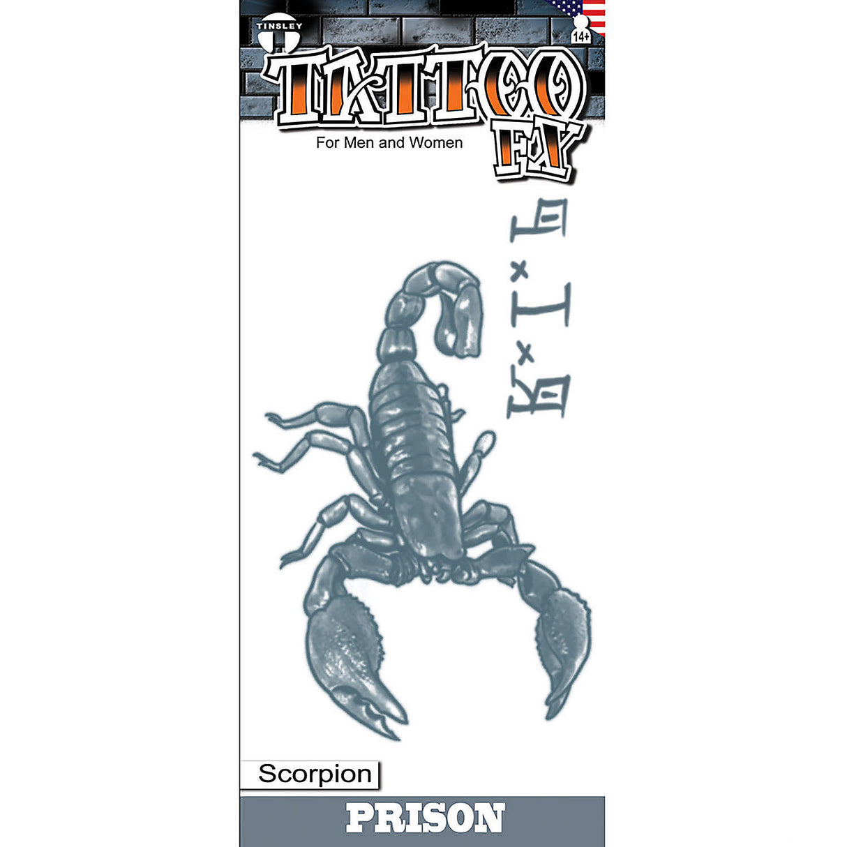 Enhance Your Halloween Costume with Tinsley Transfers Prison Scorpion Temporary Tattoo for Spooky Celebrations