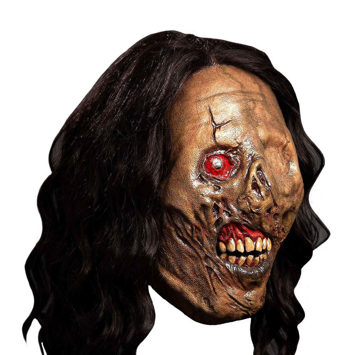 Exclusive Victoria Witch Overhead Latex Mask for Halloween Parties Scary Costume Events and Horror Themed Celebrations