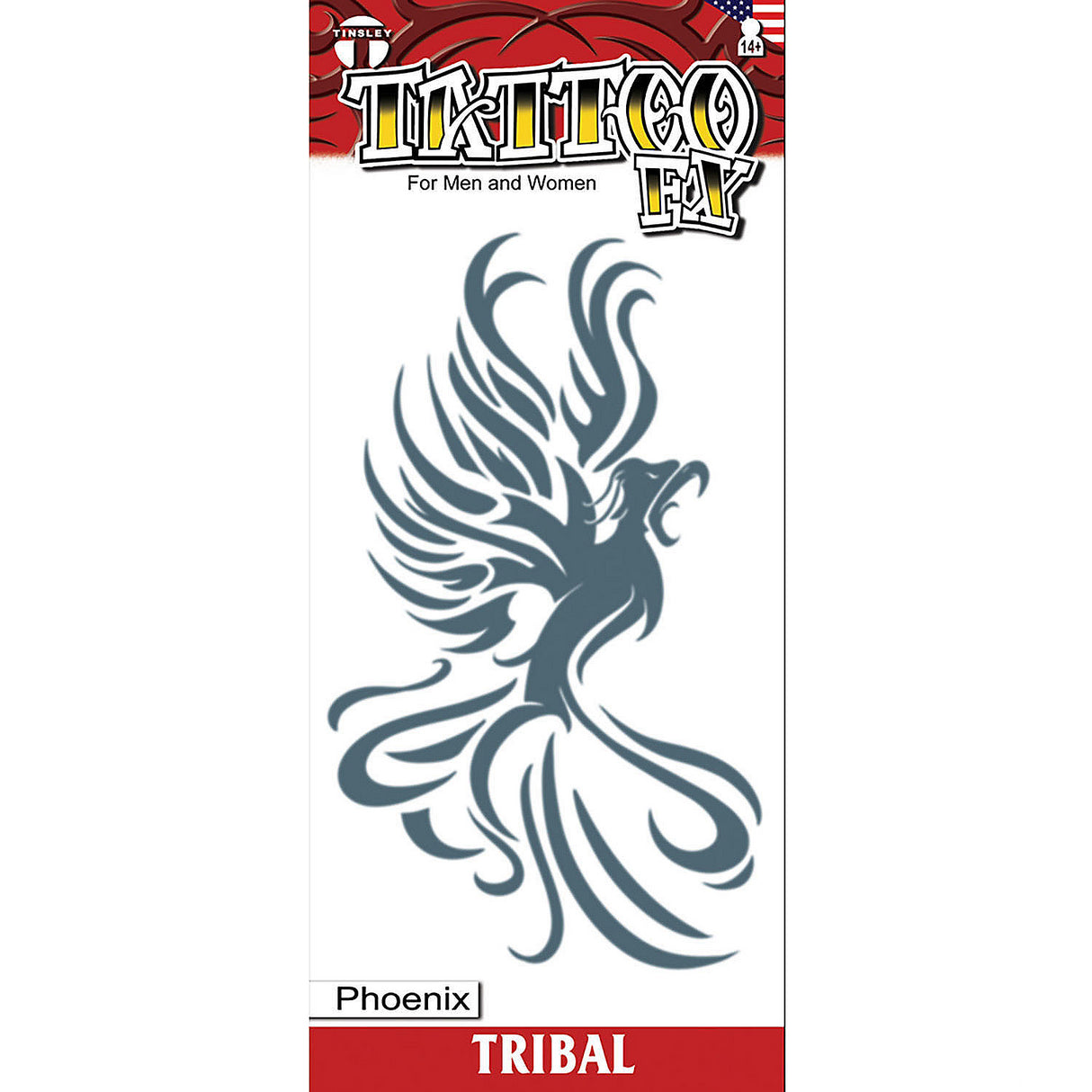 Realistic Phoenix Tribal Temporary Tattoo for Costume Enhancement Celebrations and Special Events