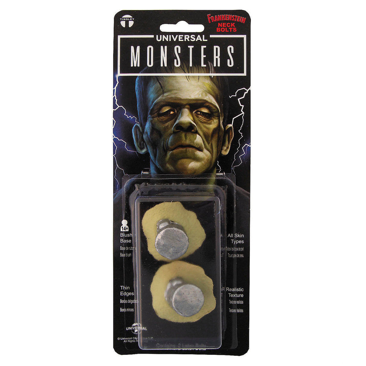 Realistic Frankenstein Neck Bolts Prosthetic for Halloween Costumes and Theatrical Makeup