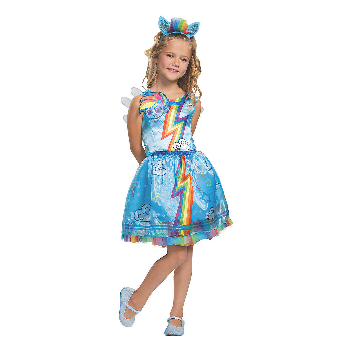 Rainbow Dash Classic Costume for Kids Halloween Parties and Dress Up Play