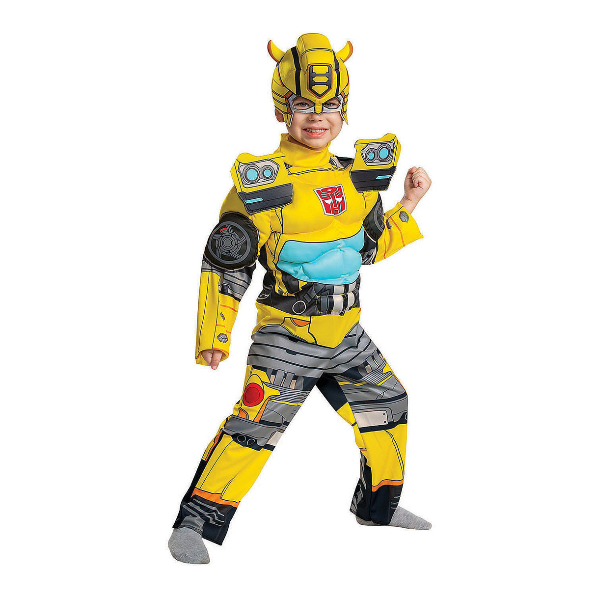 Transformers Bumblebee Muscle Costume for Toddler Halloween Parties and Imaginative Play