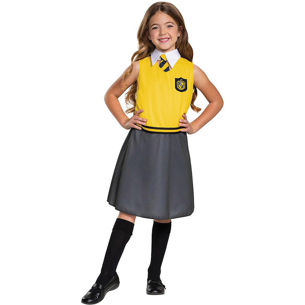 Harry Potter Girl's Hufflepuff Classic Dress for Halloween Parties Themed Events and Magical Adventures