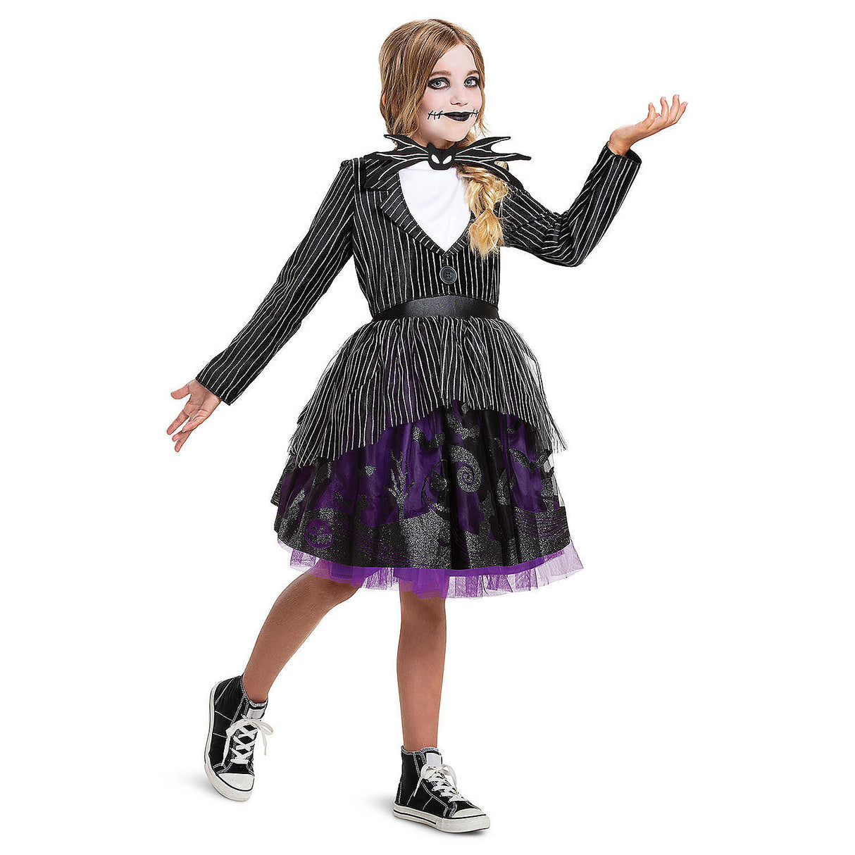 Deluxe Jack Skellington Tutu Costume for Kids Halloween Parties and Disney Themed Events