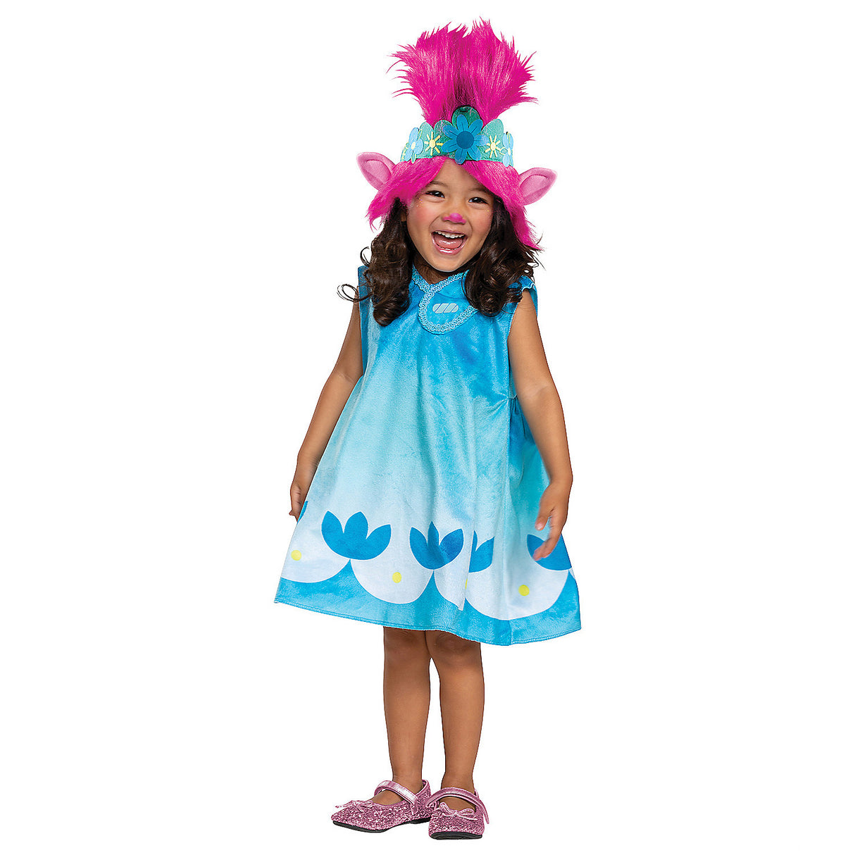 Toddler Classic Poppy Troll Costume for Halloween Dress Up and Themed Birthday Parties