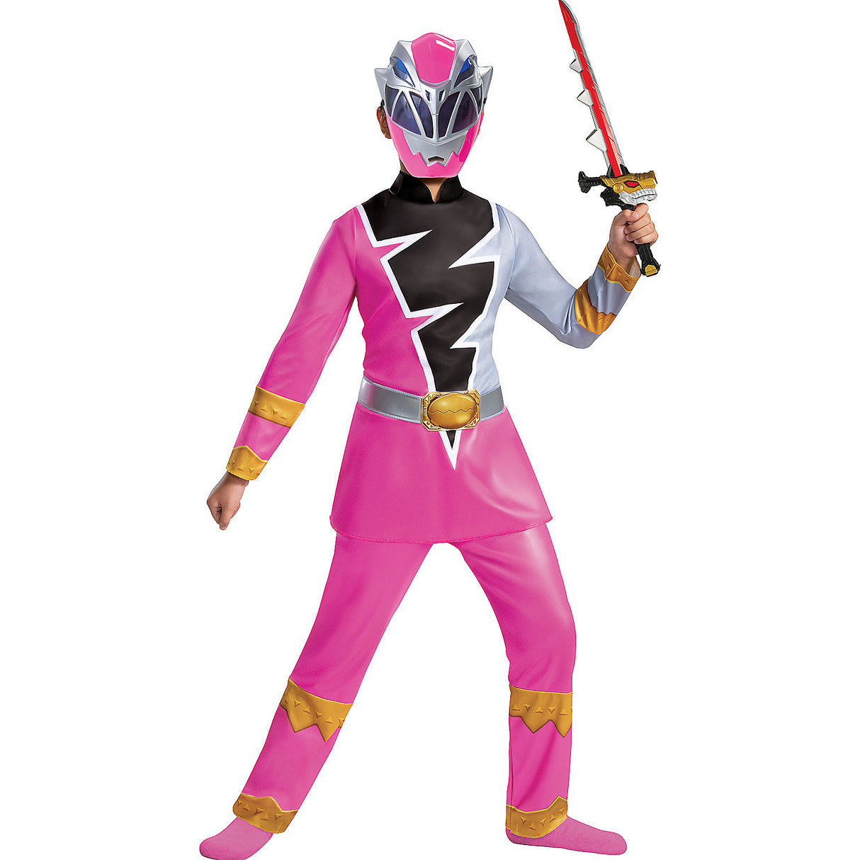 Deluxe Girl's Pink Ranger Costume for Halloween Parties Dress Up and Superhero Adventures