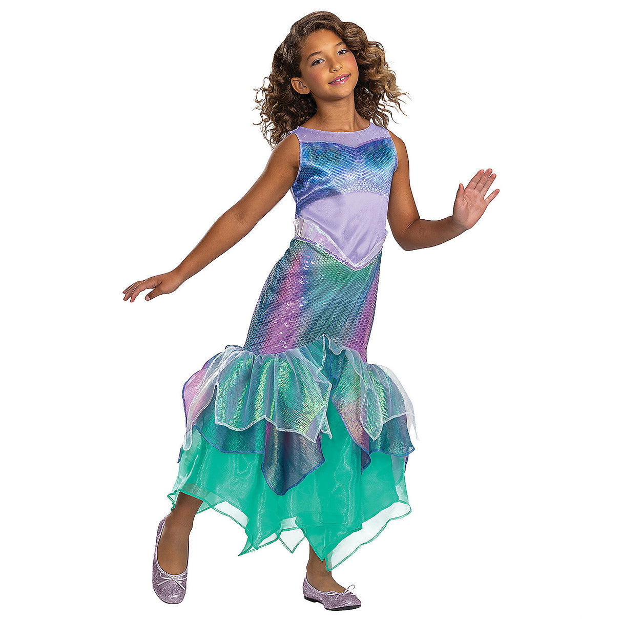 Deluxe Little Mermaid Ariel Costume for Kids for Halloween Parties and Dress Up Adventures