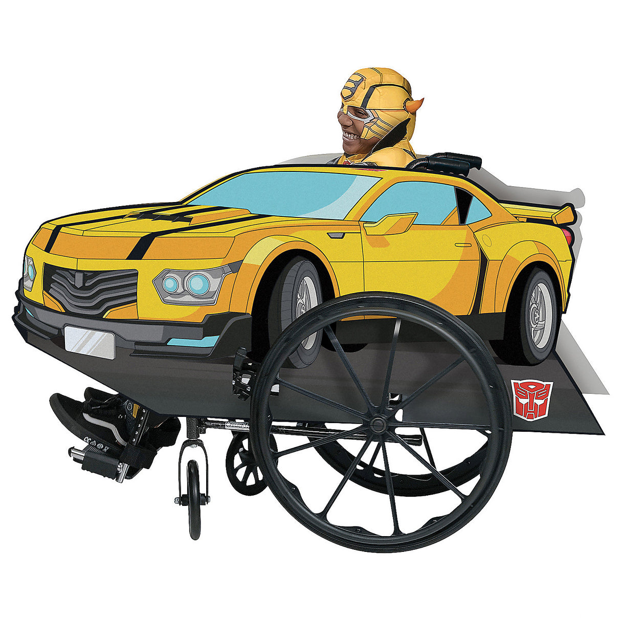 Transformers Bumblebee Adaptive Wheelchair Cover for School Events Halloween Parties and Community Celebrations