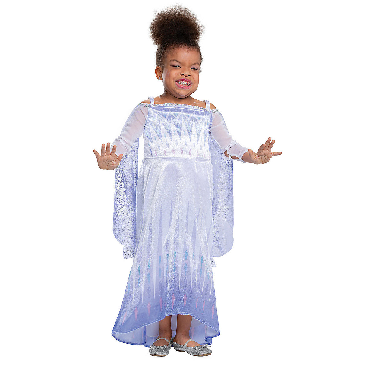 Magical Kids Frozen Elsa Snow Queen Adaptive Costume for Halloween Parties and Dress-Up Adventures