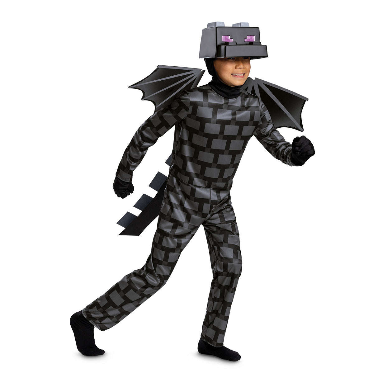 Deluxe Minecraft Ender Dragon Costume for Kids Halloween Parties and Themed Dress Up Events