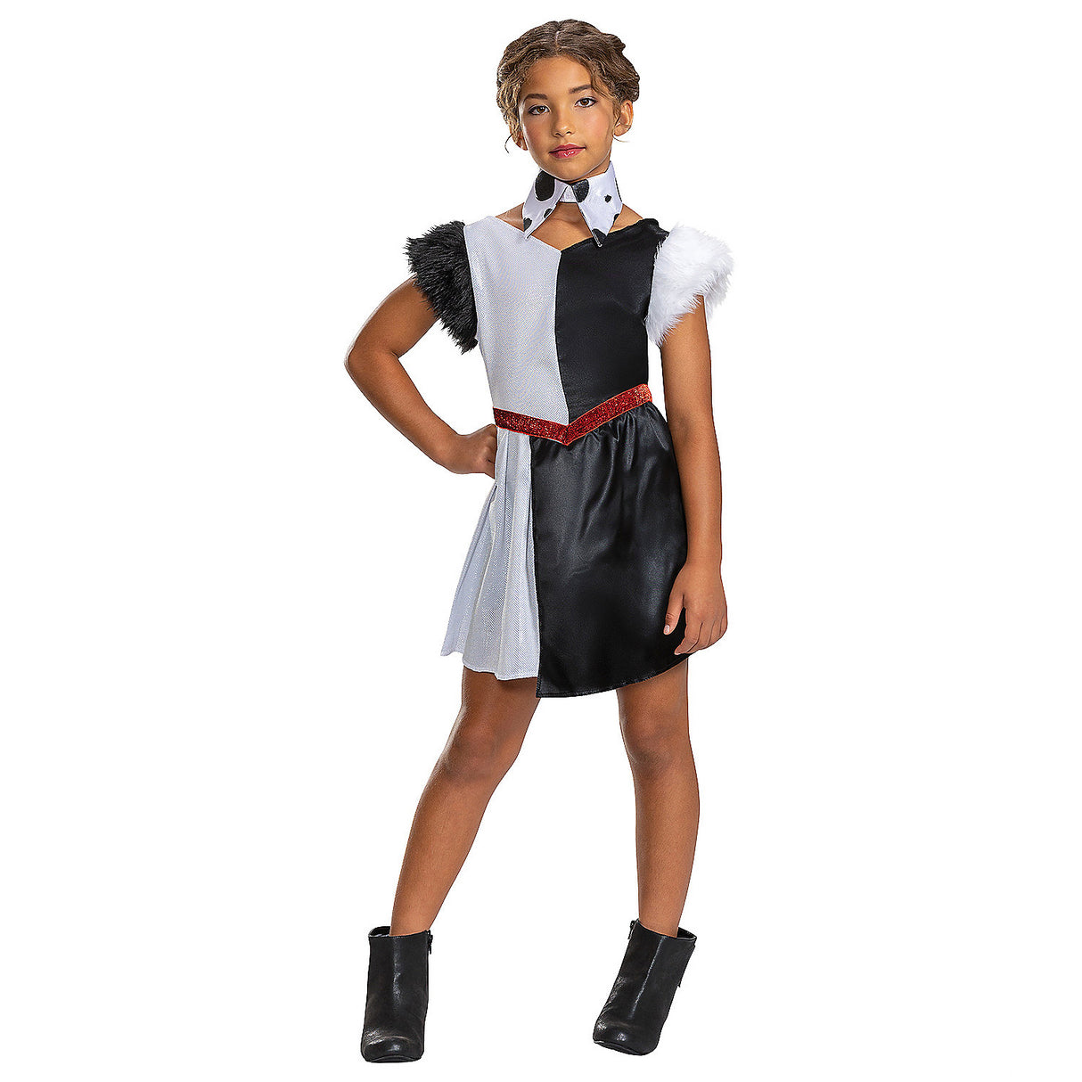 Kids Classic Disney Cruella Costume for Halloween Community Events and Fun Dress Up Adventures