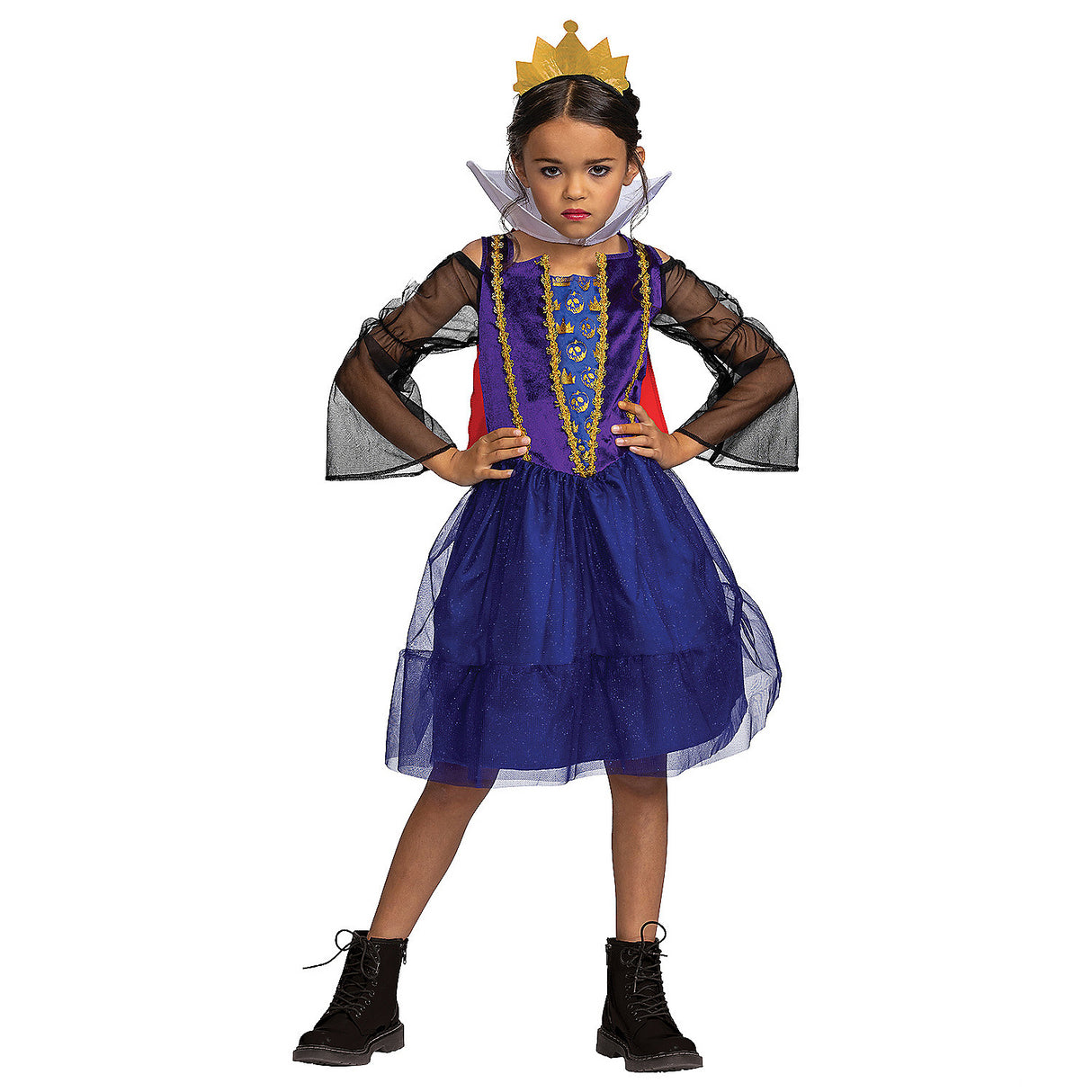 Kids Disney Evil Queen Costume for Halloween Dress Up Parties and Imaginative Role Play Adventures