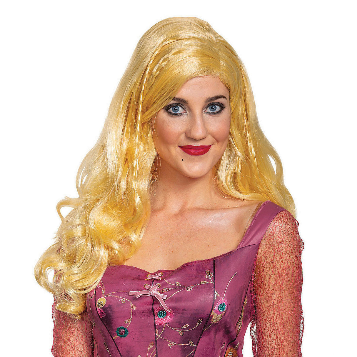 Deluxe Sarah Adult Wig for Hocus Pocus Movies Costume Events and Family Dress Up