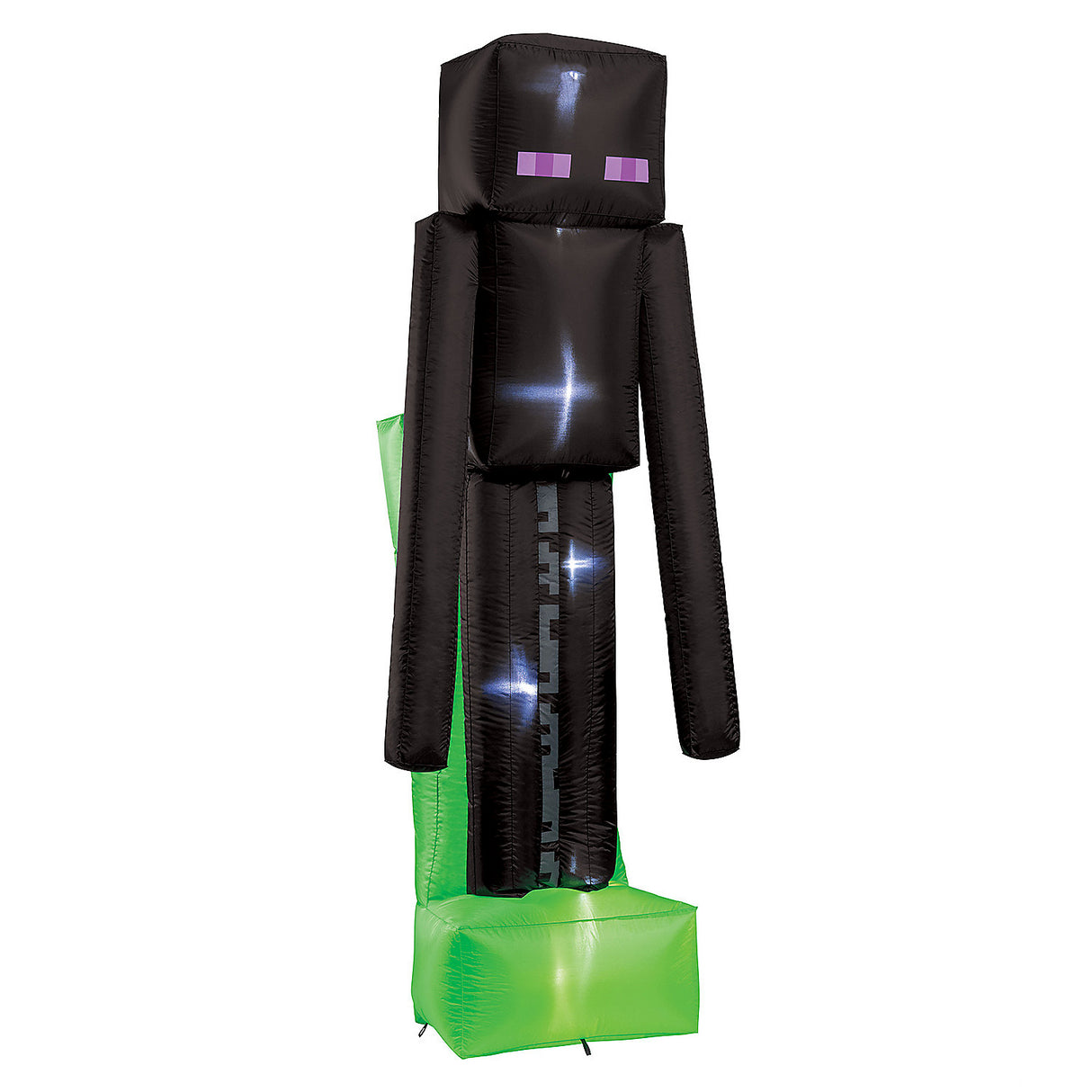 Inflatable Minecraft Enderman with LED Lights for Halloween Yard Decorations and Festive Events