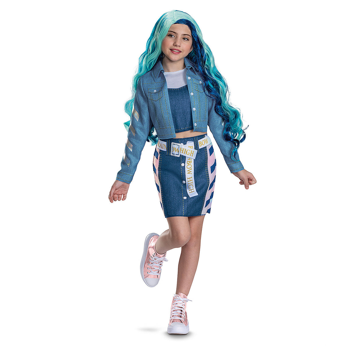 Classic Girl's Rainbow High Skylar Costume for Halloween Dress Up and Superhero Parties