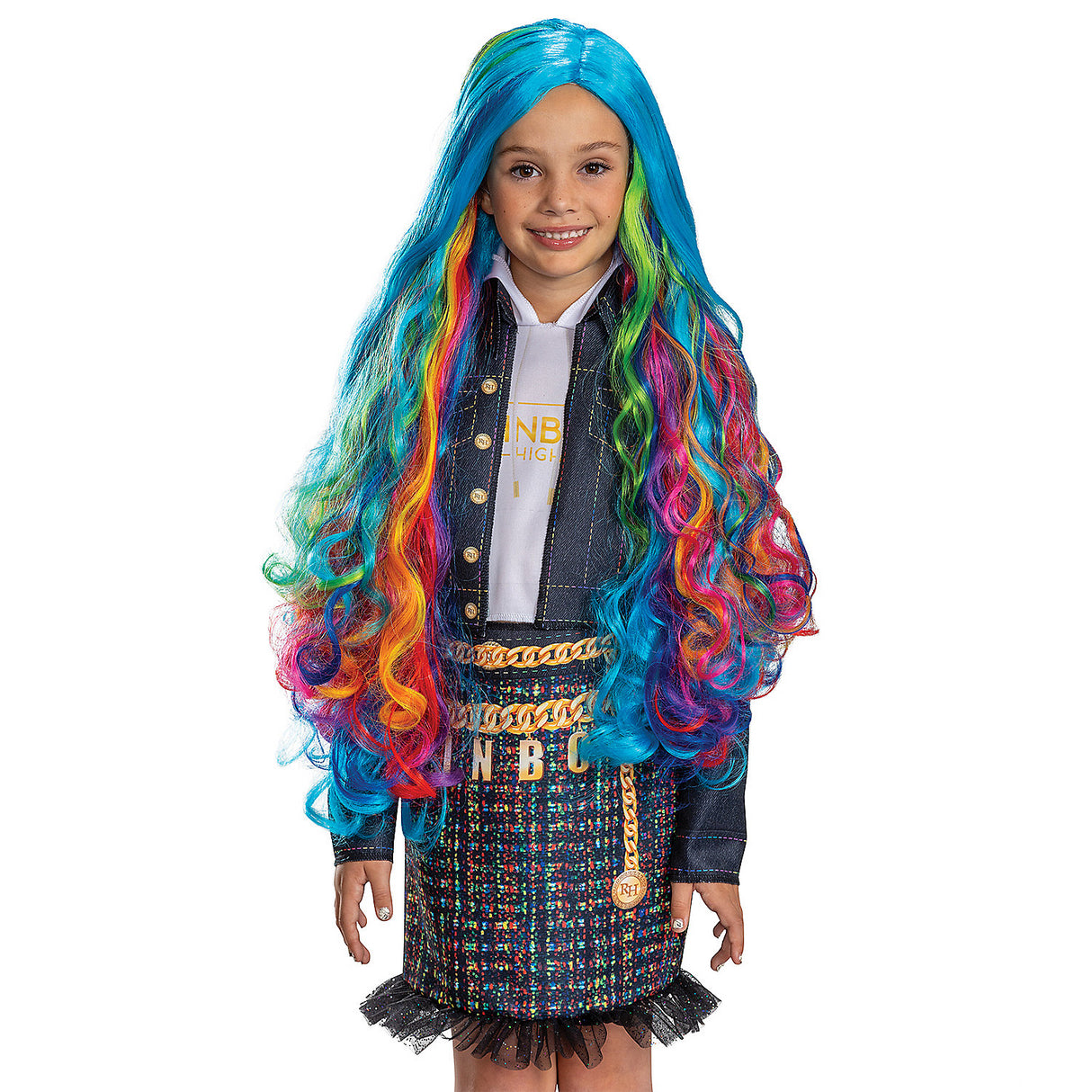 Vibrant Girl's Rainbow High Amaya Wig for Fun Dress-Up Parties and Everyday Play