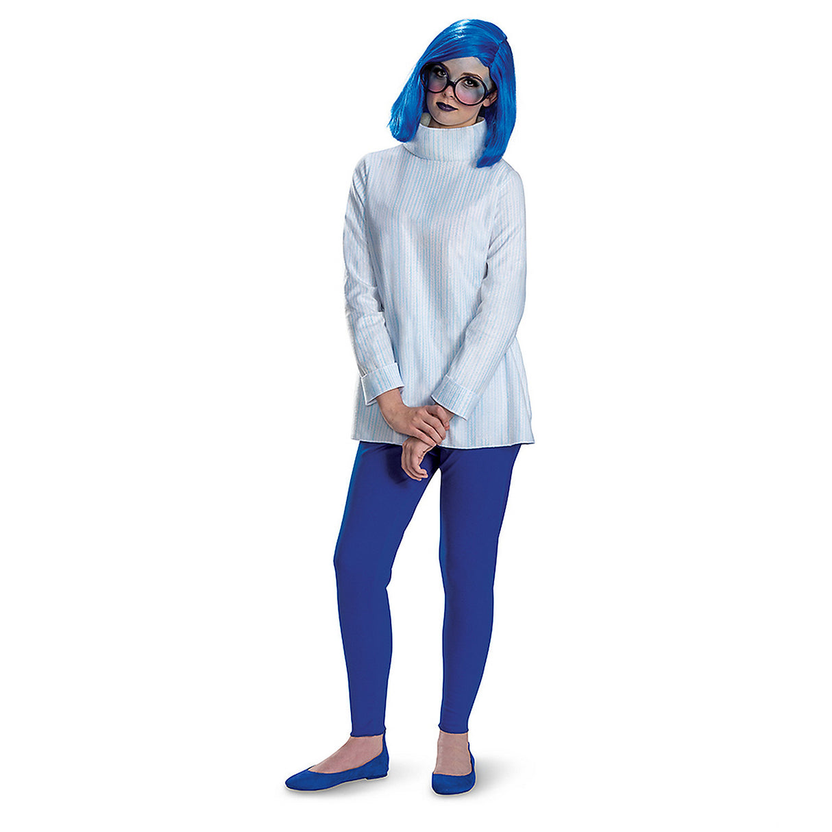 Deluxe Women's Inside Out 2 Blue Sadness Costume for Halloween Parties and Themed Dress Up