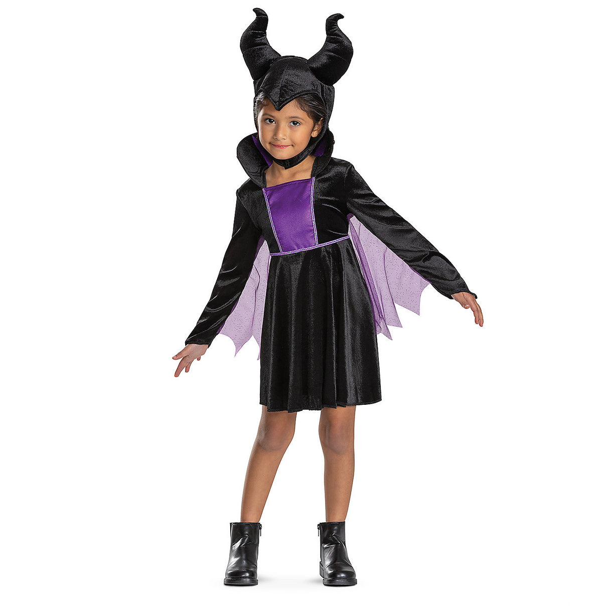 Adorable Girl's Baby Classic Disney's Sleeping Beauty Maleficent Costume for Halloween Festivals and Dress Up Parties