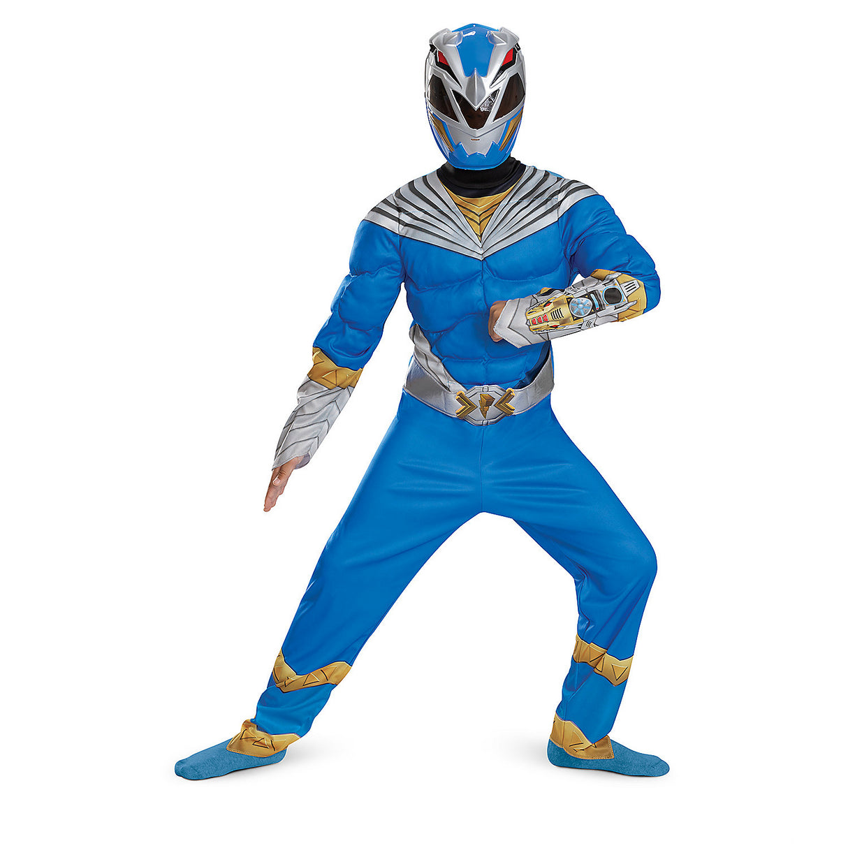 Kids Blue Ranger Muscle Costume for Halloween Parties Superhero Events and Themed Dress-Up