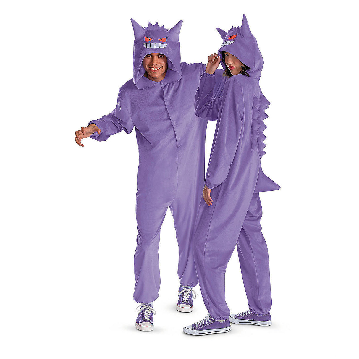 Deluxe Pokmon Gengar Hooded Jumpsuit Costume for Halloween Events and Cosplay Gatherings