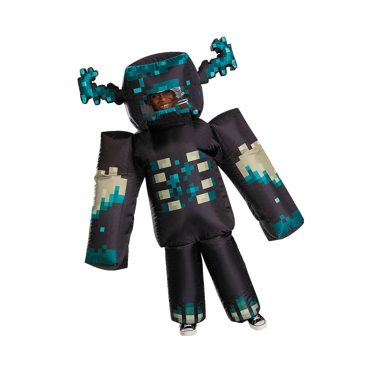 Kids Inflatable Minecraft Warden Costume for Halloween Parties School Events and Trick-or-Treating Fun