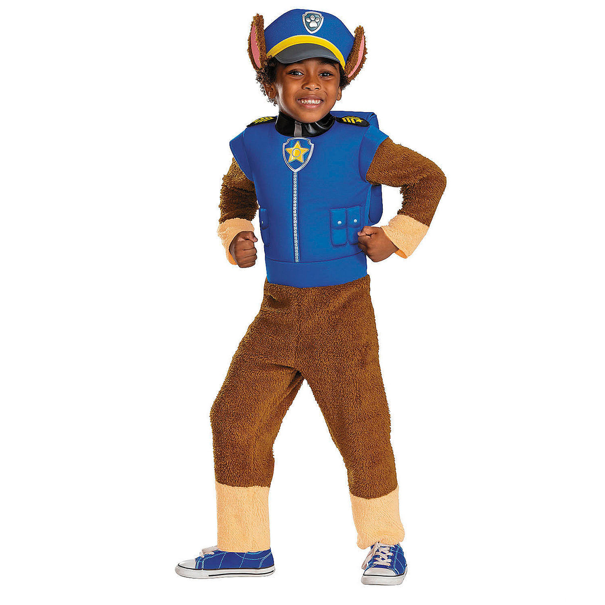Toddler Deluxe Paw Patrol Chase Costume for Halloween Parties Dress Up and Fun Play