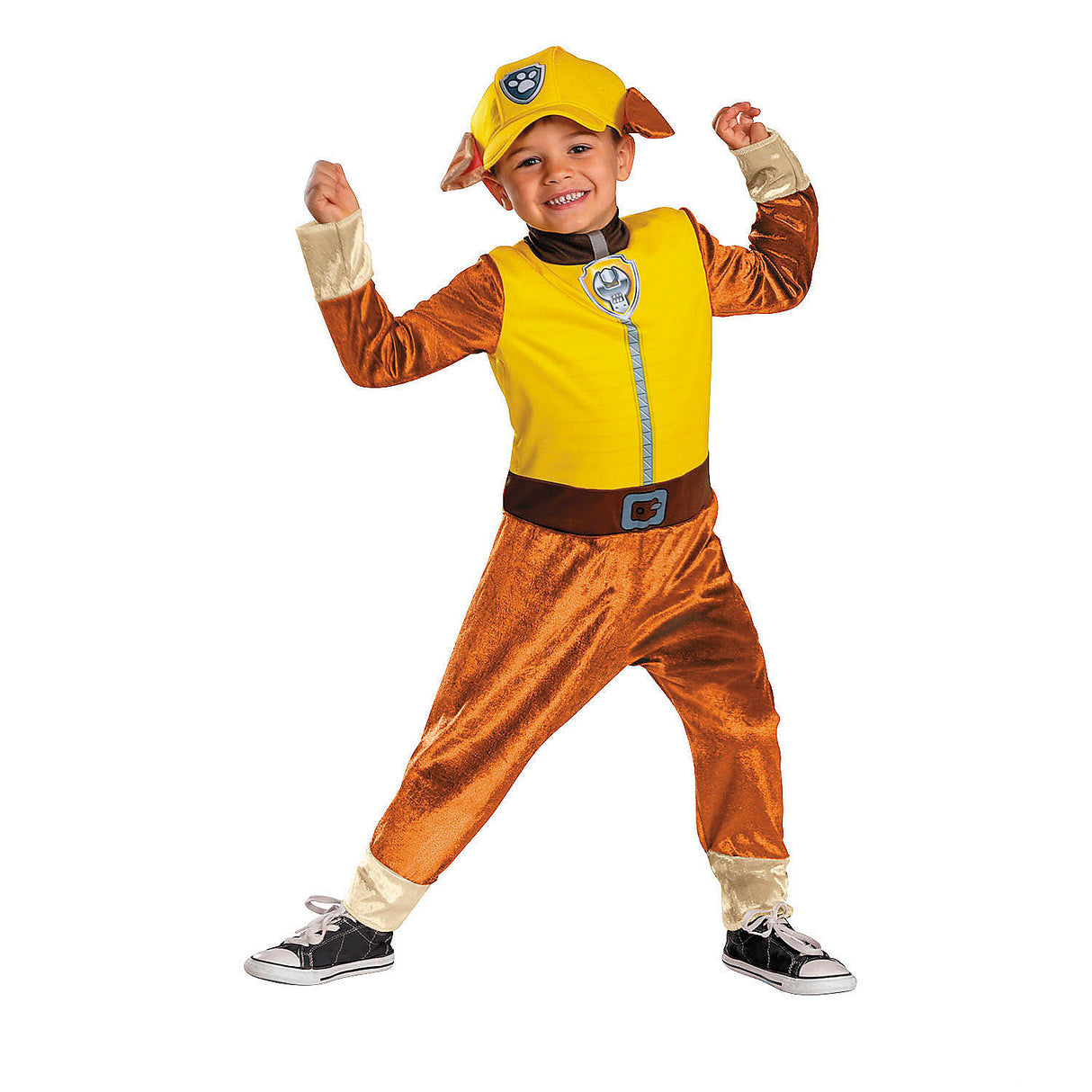Toddler Paw Patrol Rubble Jumpsuit Costume for Halloween Parties and Dress Up Adventures