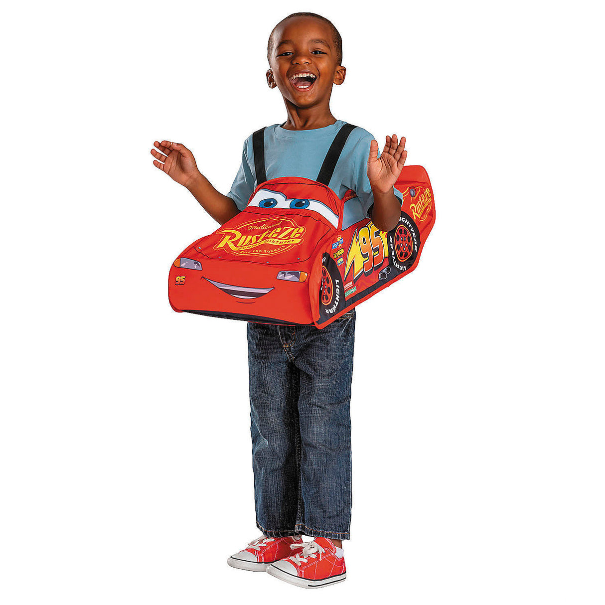 Toddler Cars Lightning McQueen Pop-Out Costume for Halloween Parties School Events and Imaginative Play