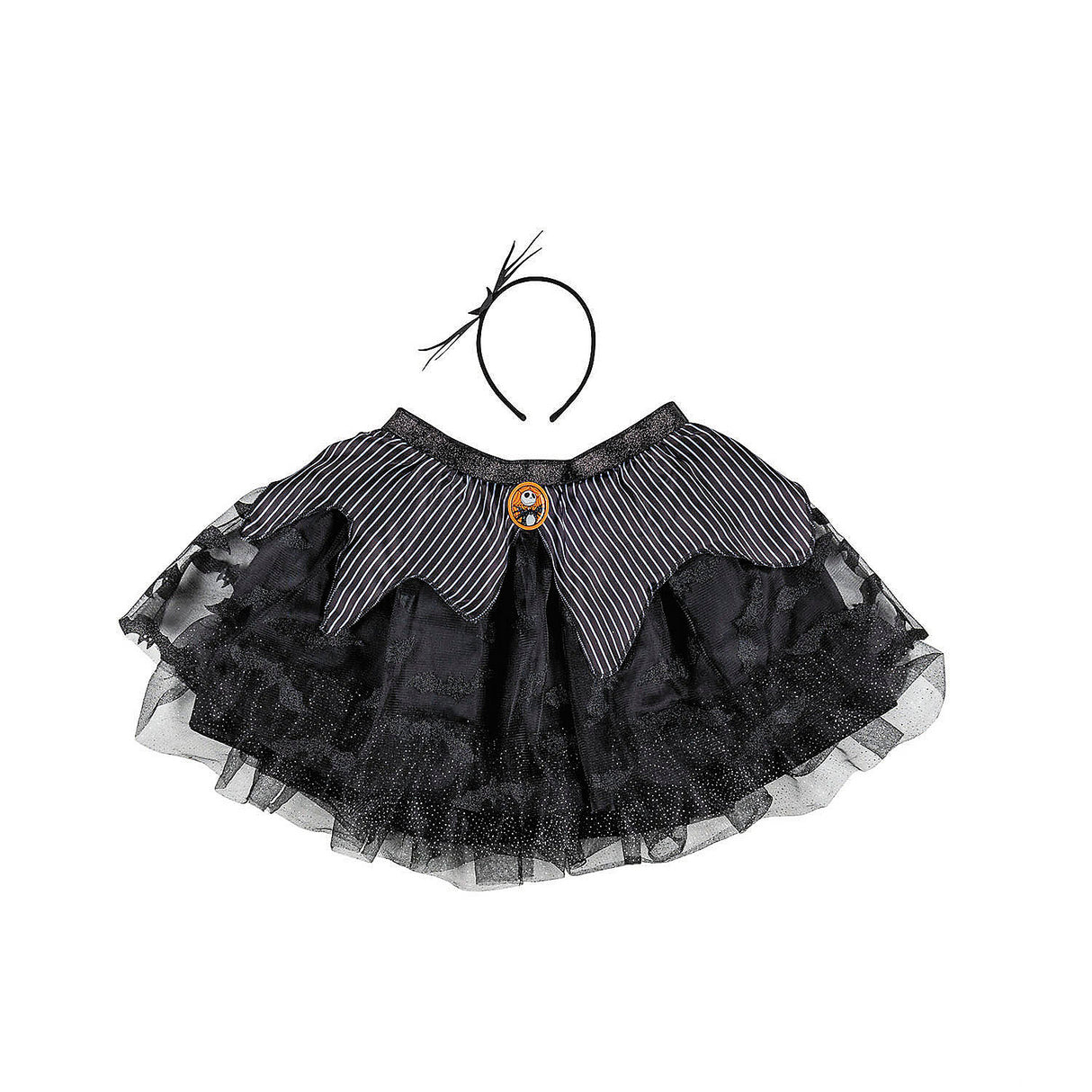 Tween The Nightmare Before Christmas Jack Skellington Tutu Costume Kit for Halloween Parties School Events and Trick-or-Treating