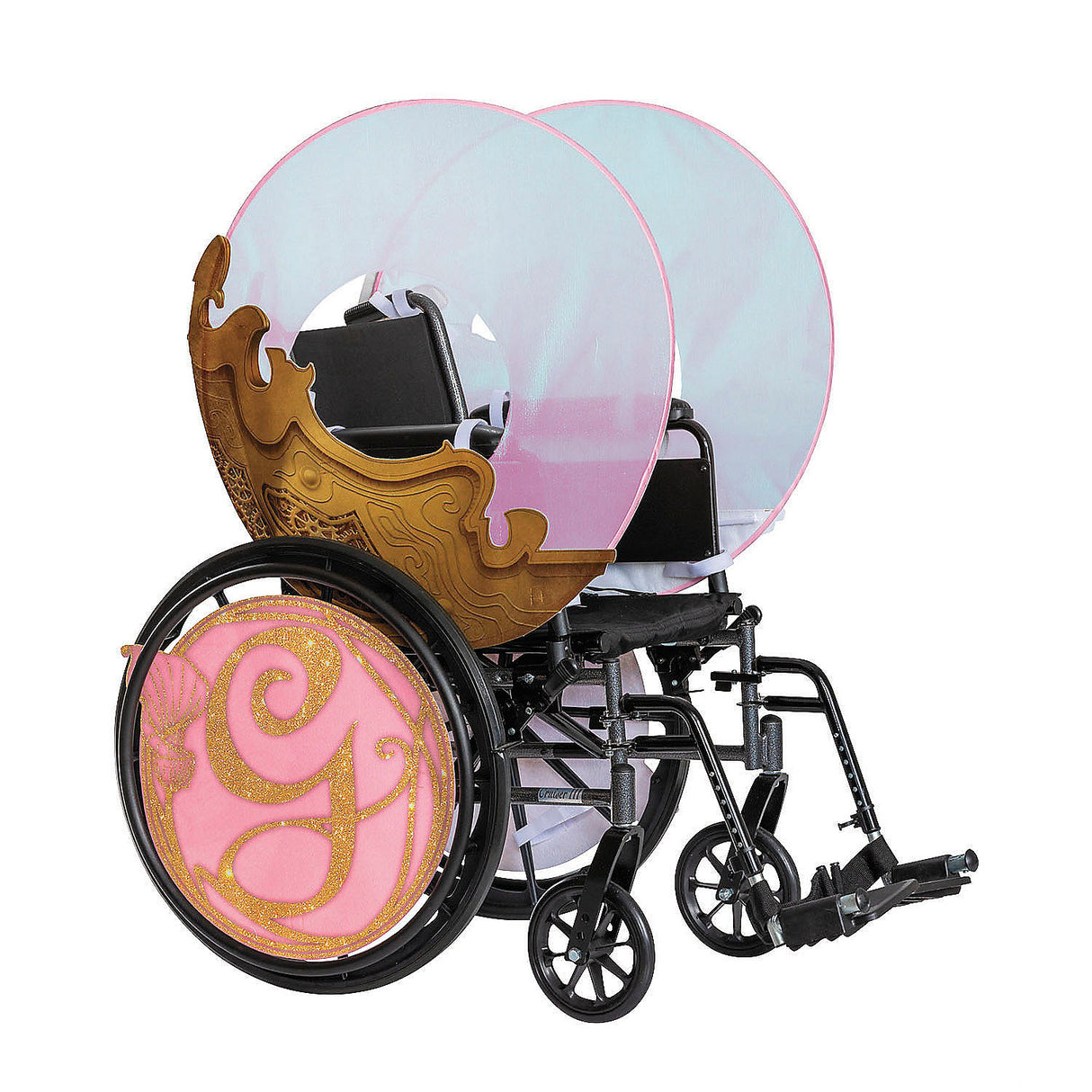 Kids Adaptive Wicked Glinda Wheelchair Cover for Halloween Parties and Trick-or-Treat Adventures