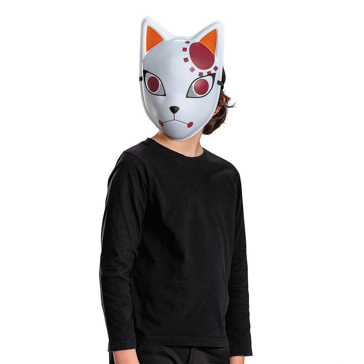 Kids Demon Slayer Tanjiro Kamado Fox Warding Mask for Halloween Cosplay Parties and Themed Events
