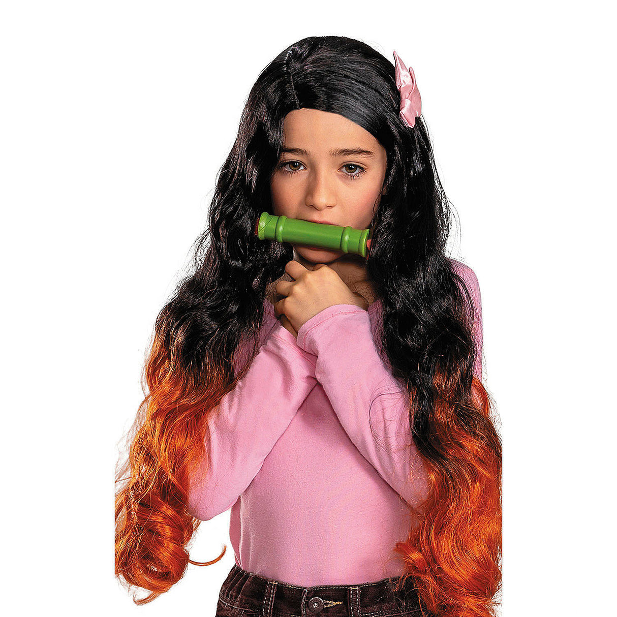 Kids Nezuko Kamado Costume Accessory Kit for Demon Slayer Anime Fans and Halloween Fun