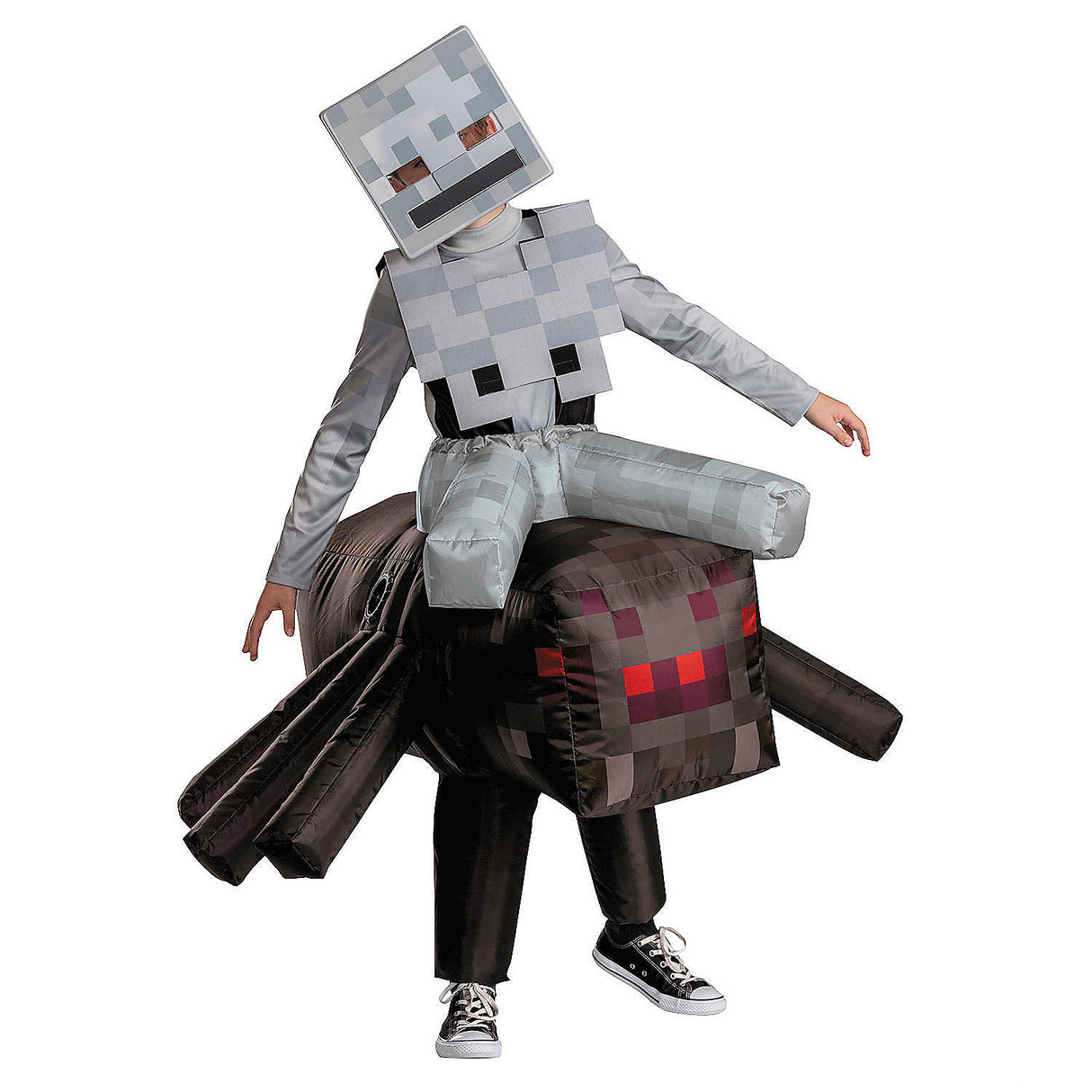 Deluxe Inflatable Minecraft Spider Jockey Costume for Halloween School Events and Creative Fun