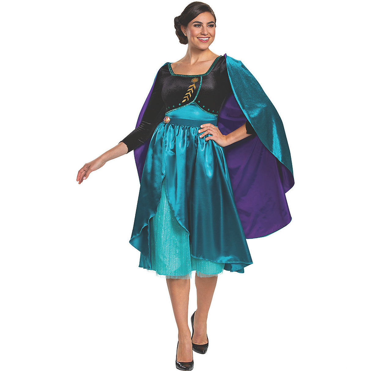 Disney Frozen II Anna Deluxe Adult Costume for Halloween Parties and Themed Events