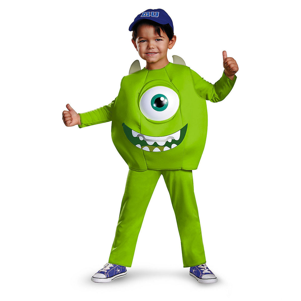 Toddler Deluxe Monsters University Mike Jumpsuit Costume for Halloween Parties Dress Up and Themed Events